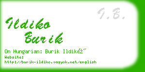 ildiko burik business card